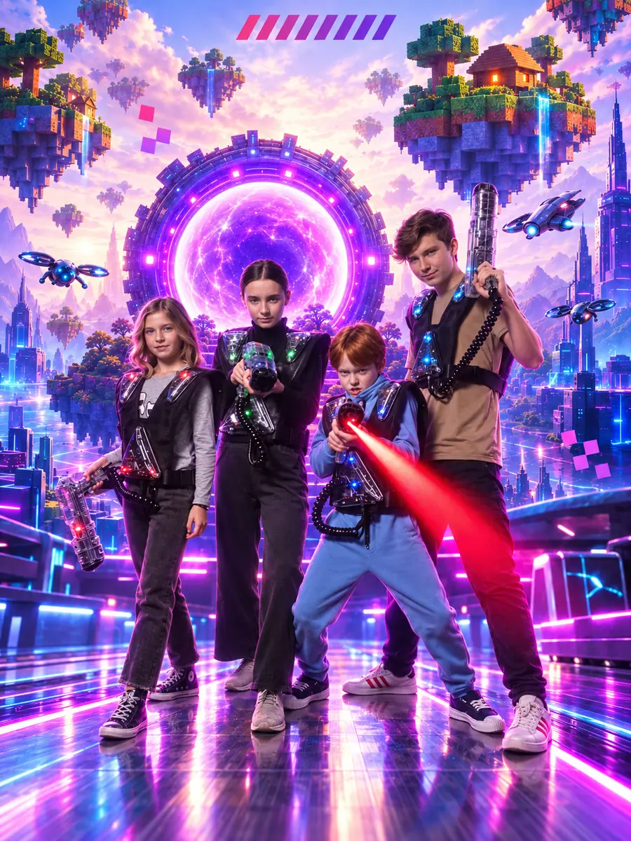 Игра в лазертаг на арене LaserLand