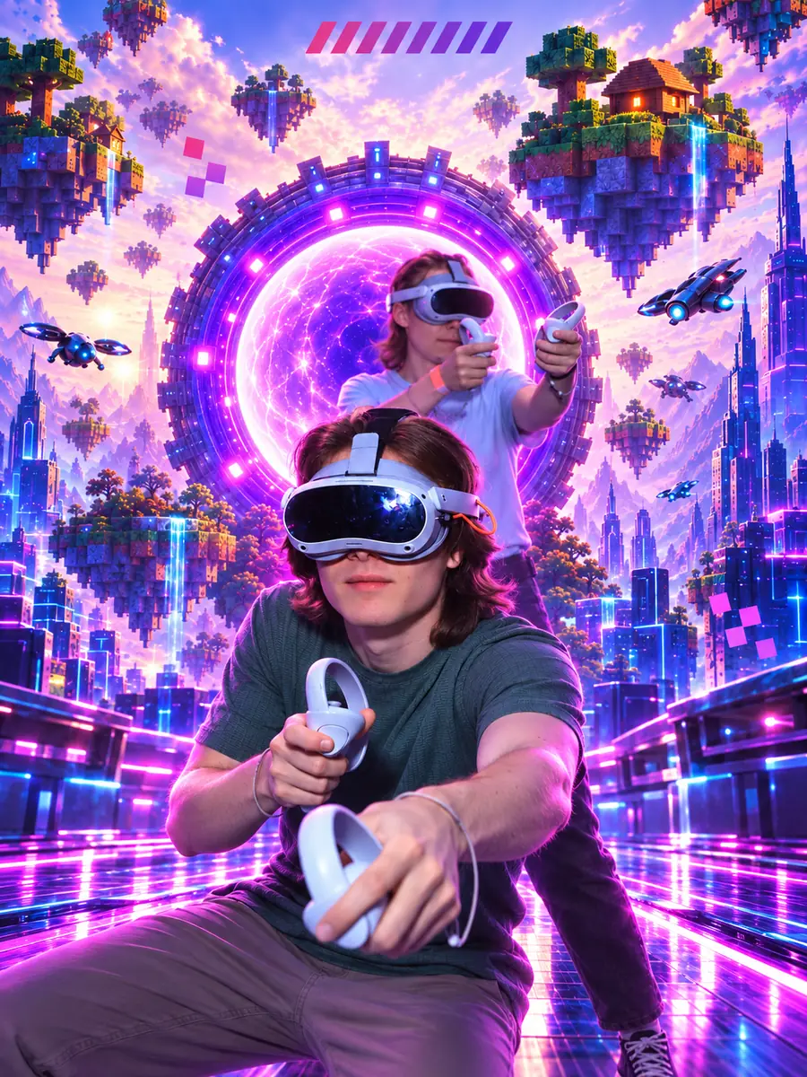 Игроки на VR-арене LaserLand