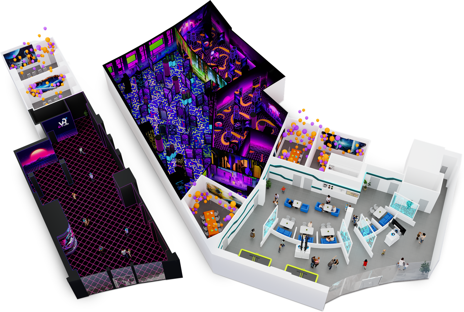 Схема развлекательного центра LaserLand Каширский