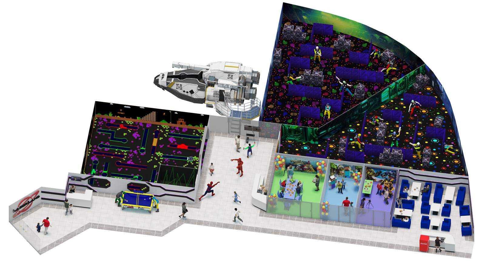 Карта развлекательного центра LaserLand Мякинино