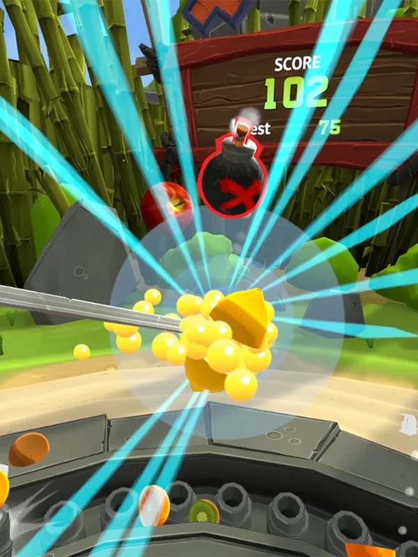 VR-игра «Fruit Ninja VR 2» на арене LaserLand