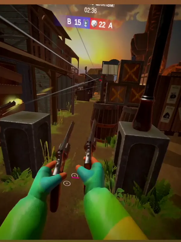 VR-игра «Дикий запад» на арене LaserLand