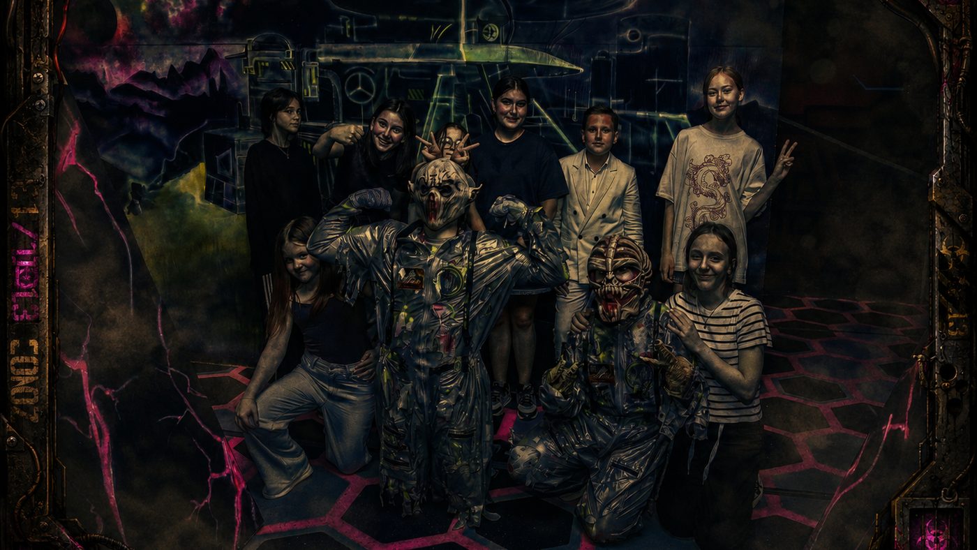 Квест Зомби Ленд в LaserLand Москва — команда на лазертаг-арене