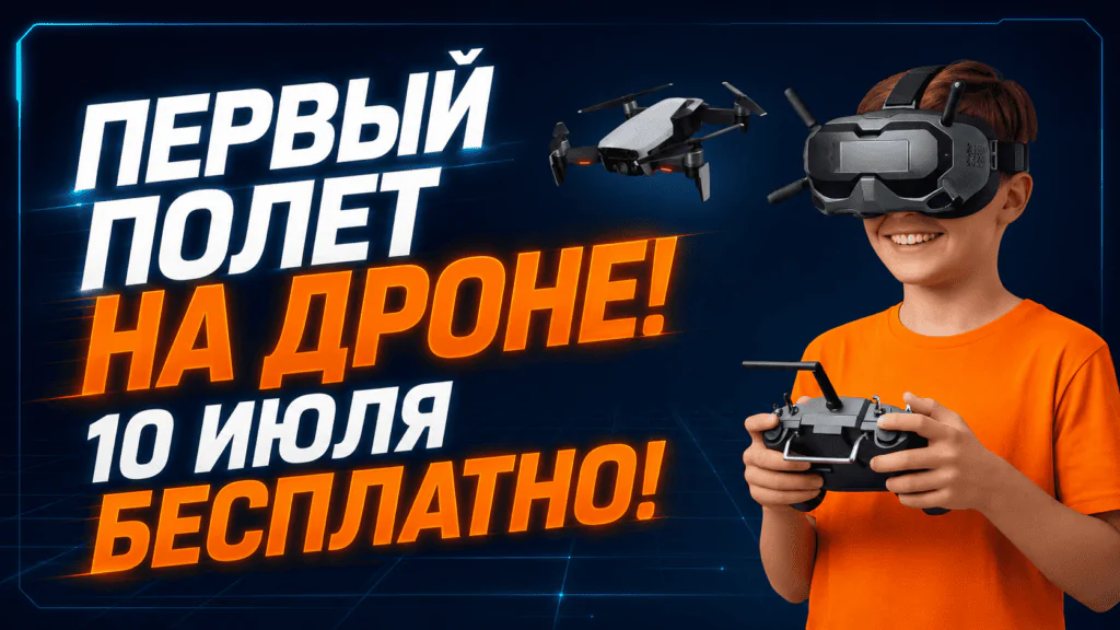 Первый полет на дроне!
